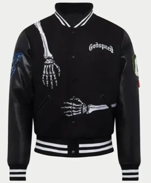 Godspeed Rod Skull James Blake Varsity Jacket