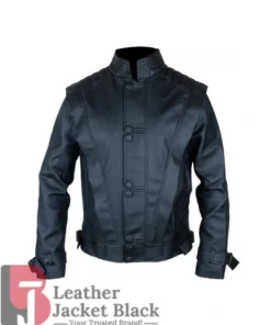 Halloween Thriller Costume Black Leather Jacket