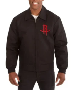 Houston Rockets Black Workwear Bomber Jacket