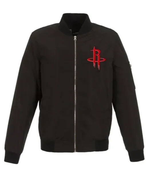 Houston Rockets Lightweight Black Bomber Jacket