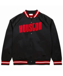 Houston Rockets Lightweight Black Varsity Jacket