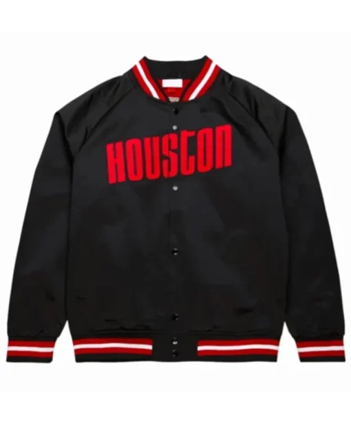 Houston Rockets Lightweight Black Varsity Jacket