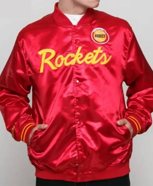 Houston Rockets Lightweight Red Varsity Jacket