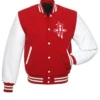 Houston Rockets NBA Letterman Red And White Jacket