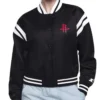 Houston Rockets Printed Logo Black Varsity Jacket