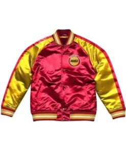 Houston Rockets Red And Gold Varsity Jacket