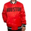 Houston Rockets Red Letterman Varsity Jacket