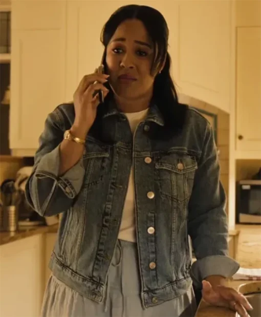 If I Run 2025 Ecstasia Sanders Blue Denim Jacket