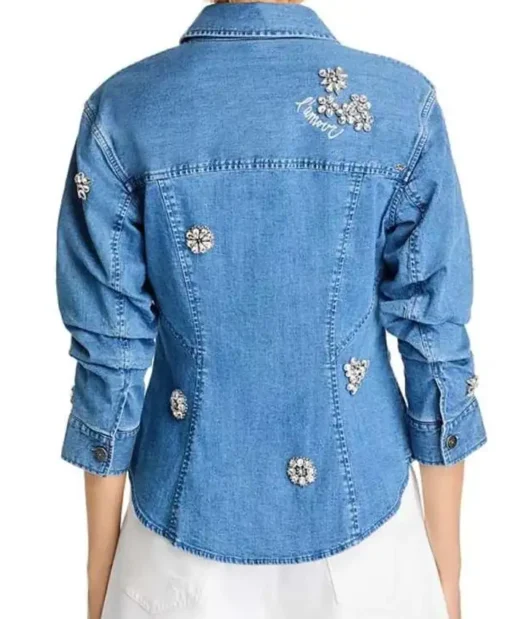 Joy Behar The View 2025 Denim Embellished Jacket