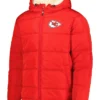 Kansas City Chiefs Red Puffer Hooded Jacket