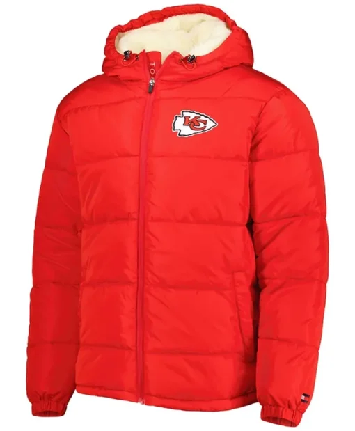 Kansas City Chiefs Red Puffer Hooded Jacket