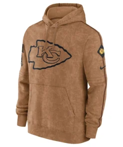 Kansas City Chiefs Salute To Service Club Brown Hoodie