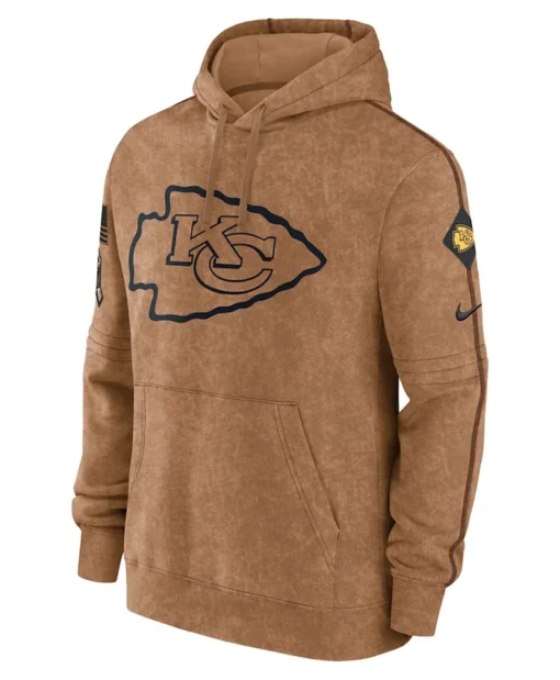 Kansas City Chiefs Salute To Service Club Brown Hoodie