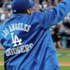 LA Dodgers Ice Cube Blue Satin Jacket