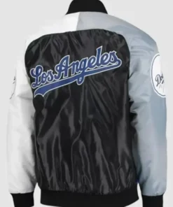 LA Dodgers Tricolor Satin Varsity Jacket