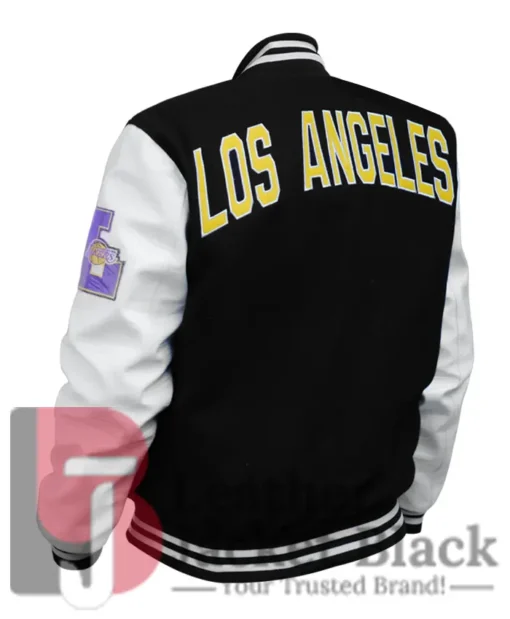 Lakers LA Black And White Varsity Jacket
