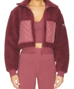 Law and Order Organized Crime S05 Burgundy Sherpa Jacket