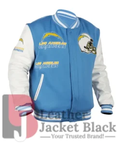 Los Angeles Chargers Blue And White Varsity Mashup Jacket