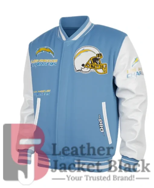 Los Angeles Chargers Mashup Blue And White Varsity Jacket
