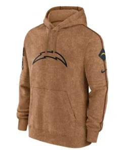 Los Angeles Chargers Salute to Service Club Brown Hoodie