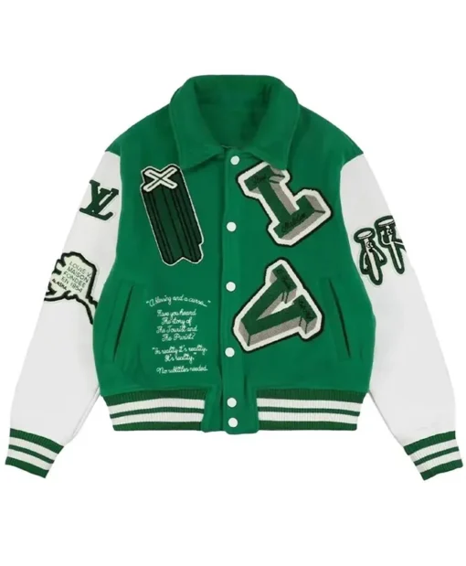 Louis Vuitton Green Varsity Letterman Jacket