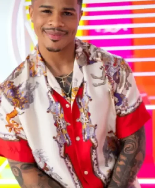 Love Island USA S07 Ace Green Floral Shirt