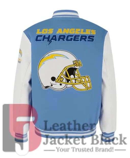 Mashup Los Angeles Chargers Varsity Blue And White Jacket