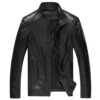 Men Fashion Black Leather Motorcycle Jacket