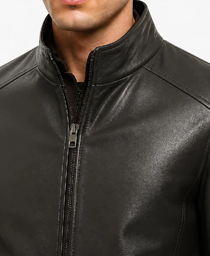 Men Fashion Brown Leather Brown Motorcycle Jacket