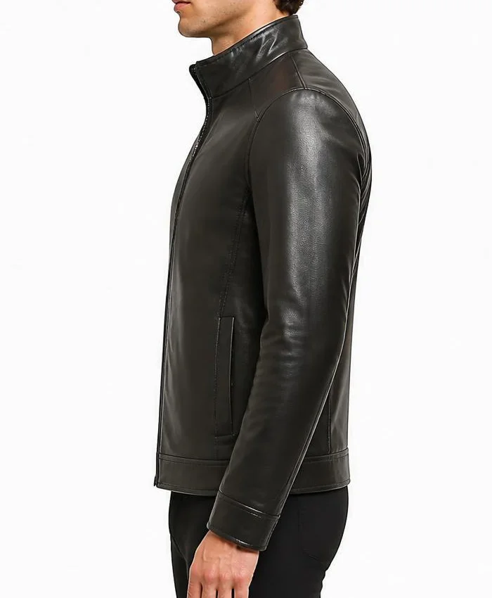 Men Fashion Leather Motorcycle Brown Jacket