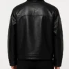 Men Vintage Oversized Black Leather Jacket