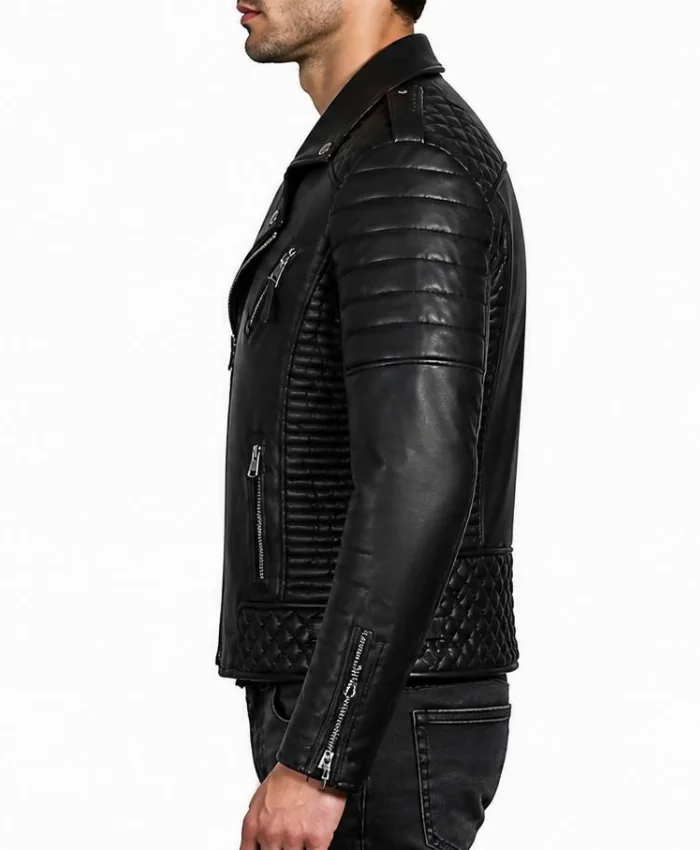 Men’s Biker Black Vintage Leather Jacket