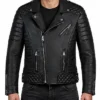 Men’s Biker Vintage Leather Black Jacket