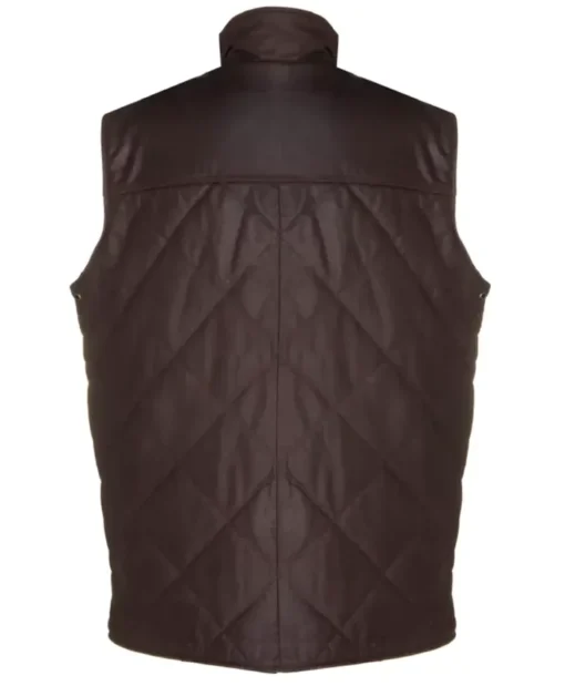 Men's Brown Quilted Cotton Vest