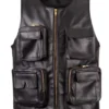 Men’s Hunting Black Vintage Leather Vest