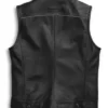 Men’s Black Leather Foster Vest