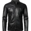 Men’s Vintage Black Biker Leather Jacket