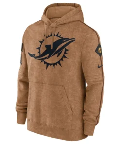 Miami Dolphins Salute to Service Club Brown Hoodie