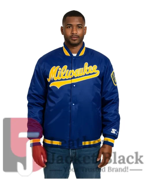 Milwaukee Royal Brewers Satin Bomber Jacket