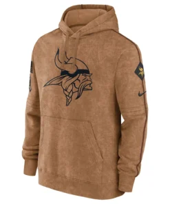 Minnesota Vikings Salute to Service Club Brown Hoodie