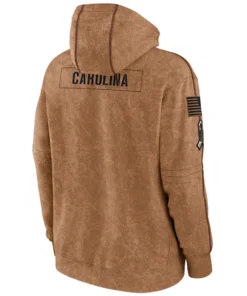 NFL Carolina Panthers Salute To Service Club Brown Pullover Fleece Hoodie