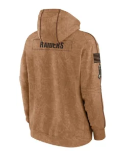 NFL Las Vegas Raiders Salute To Service Club Brown Pullover Fleece Hoodie