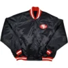 NFL San Francisco 49ers Black Satin Varsity Jacket