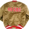 NFL San Francisco 49ers Gold Satin Varsity Jacket