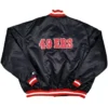NFL San Francisco 49ers Satin Black Varsity Jacket