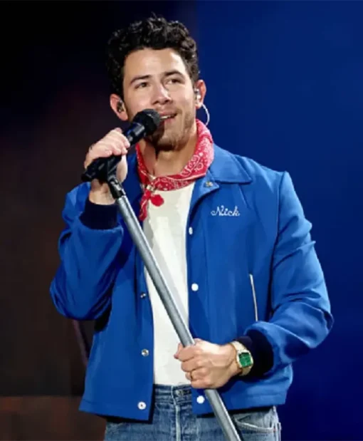 Nick Jonas JONAS20 Blue Varsity Jacket