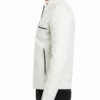 OFF-White Cafe Racer Leather Jacket For Mens