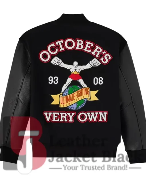 OVO X UFC Championship Black Varsity Jacket