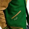 Ralph Lauren Brown And Green Letterman Jacket