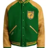 Ralph Lauren Green And Brown Letterman Jacket